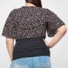 Plus Size Ditsy Floral Cropped Bolero Cardigan – Black