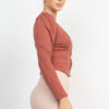 Geometric Cami & Puff-Sleeve Blazer Set – Smokey Mauve