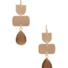 Teardrop Gem Multi-Shape Dangle Earrings – Brown, Coral, Teal, Mustard