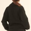 Solid Woven Jacket – Shawl Collar, Black