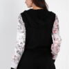 Colorblock Zip-Up Hooded Top & Shorts – Black/Multi