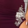 Beaded Embroidered Maxi Dress – Sweetheart Neck