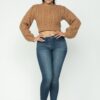 Cable Pullover Top – Mocha Cable Knit