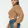 Cable Pullover Top – Mocha Cable Knit