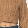 Cable Pullover Top – Mocha Cable Knit