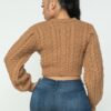 Cable Pullover Top – Mocha Cable Knit