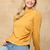 Mock Neck Knit Top with Side Ruching – Mango