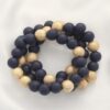 Metal Wood Bead Bracelet – Mixed Metal & Natural Wood