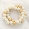 Metal Wood Bead Bracelet – Mixed Metal & Natural Wood