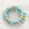 Metal Wood Bead Bracelet – Mixed Metal & Natural Wood