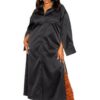 Cape Sleeve Shirt Dress – Plus Size, Black