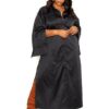 Cape Sleeve Shirt Dress – Plus Size, Black