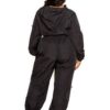 Plus Size Zip-Up Active Set with Cord Lock – Black