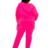 Plus Size Grommet-Detail Lounge Set – Hot Pink
