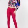Faux Suede Skinny Pants – Deep Red Slim Fit