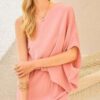 One-Shoulder Asymmetrical-Waist Jumpsuit – Mauve