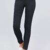 Mid-Rise Ponte Skinny Pants with Seagull Waist – Charcoal Grey