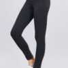 Mid-Rise Ponte Skinny Pants with Seagull Waist – Charcoal Grey