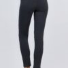 Mid-Rise Ponte Skinny Pants with Seagull Waist – Charcoal Grey