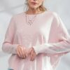 Washed Thermal Top – Mineral-Washed Dolman, Soft Pink