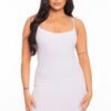 Cami Mini Dress with Open Back – White