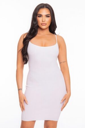 Cami Mini Dress with Open Back – White