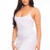 Cami Mini Dress with Open Back – White
