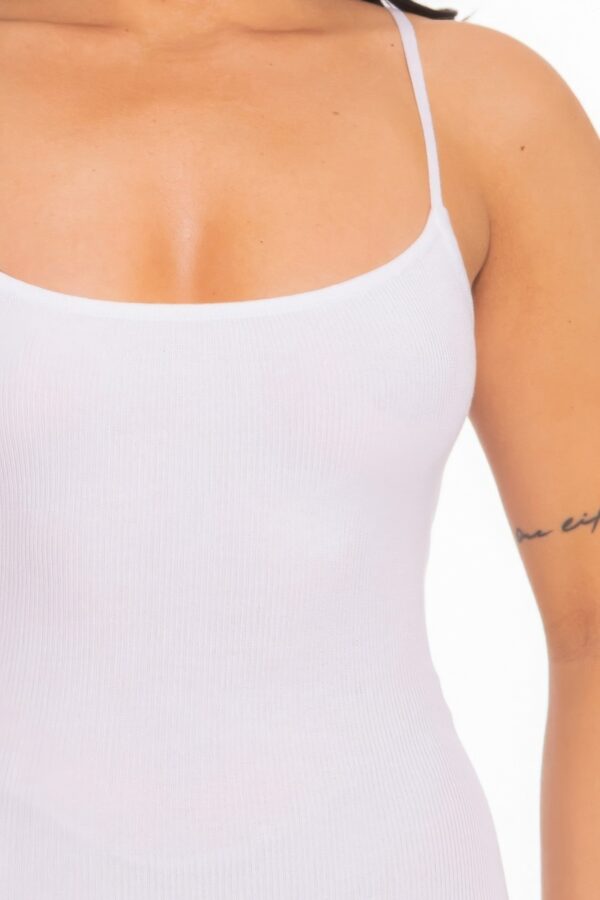 Cami Mini Dress with Open Back – White