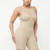 Pointelle Stitch Romper – Stone