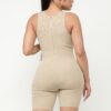 Pointelle Stitch Romper – Stone