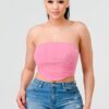 Super Stretch Mesh Layered Corset Bustier – Pink