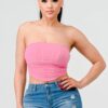 Super Stretch Mesh Layered Corset Bustier – Pink