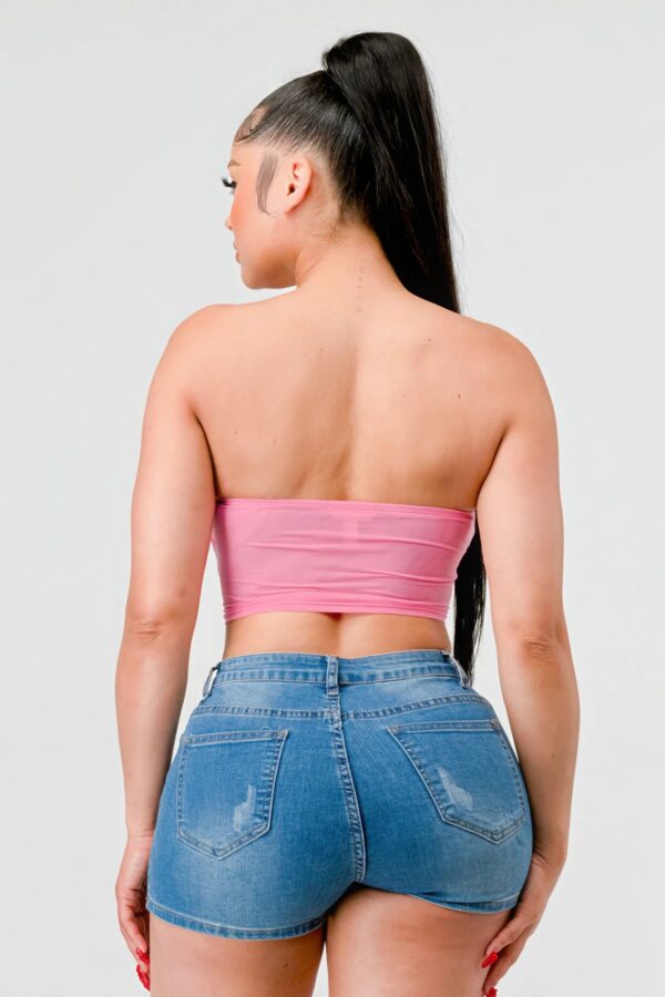 Super Stretch Mesh Layered Corset Bustier – Pink