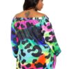 Electric Leopard Off-Shoulder Bubble Mini Dress – Plus Size
