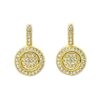 Round Crystal Stud Earrings – Gold or Silver
