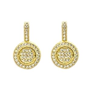 Round Crystal Stud Earrings – Gold or Silver