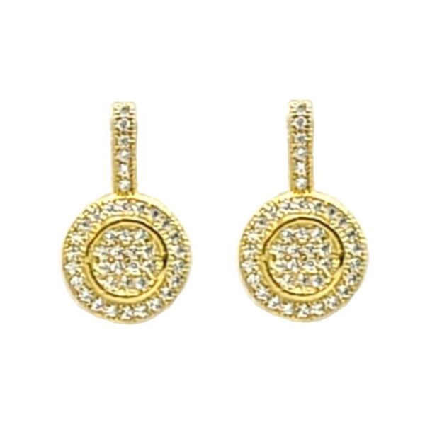 Round Crystal Stud Earrings – Gold or Silver