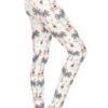 Yoga-Style Banded Sailor Print High-Waist Leggings