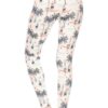 Yoga-Style Banded Sailor Print High-Waist Leggings