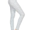 High-Waist Yoga-Style Banded Knit Leggings – Multi Print