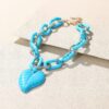 Chunky Acrylic Leaf Pendant Necklace – 24-inch