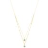 Double Star Crystal Layered Necklace in Gold or Rhodium