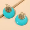 Round Metal Post Earrings – Colorful Round Studs