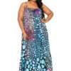 Printed Voluminous Maxi Dress – Multi-Color (Plus Size)