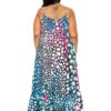 Printed Voluminous Maxi Dress – Multi-Color (Plus Size)