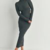 Heather Charcoal Cutout Maxi Dress