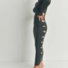 Heather Charcoal Cutout Maxi Dress