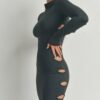 Heather Charcoal Cutout Maxi Dress