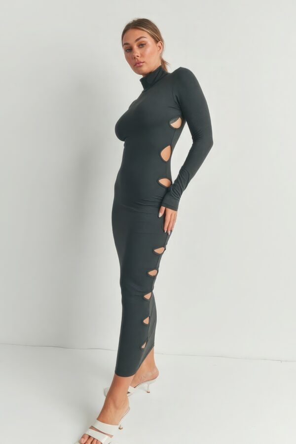 Heather Charcoal Cutout Maxi Dress