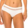 Mesh Hipster Panty with FlexFit Elastic – White
